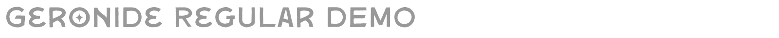 Geronide font preview